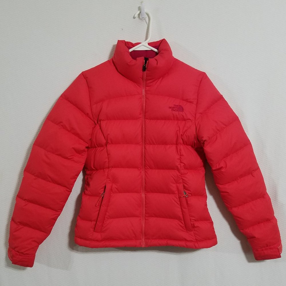 North Face Womens XS Pink Nuptse Puffer Jacket 700 Down Vintage Winter Coat Ski - Picture 2 of 10
